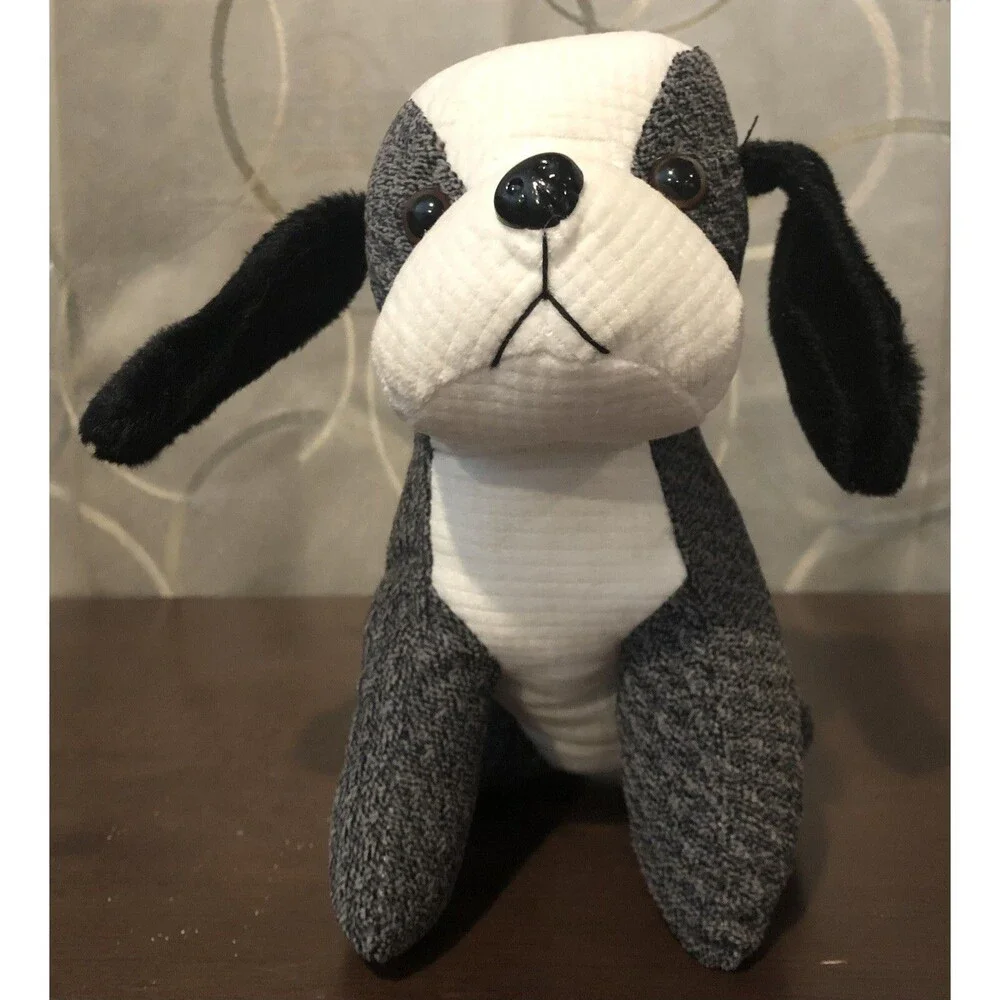 Tony Toy Puli International Dog Plush Gray White Textured Puppy Stuffed Animal 7